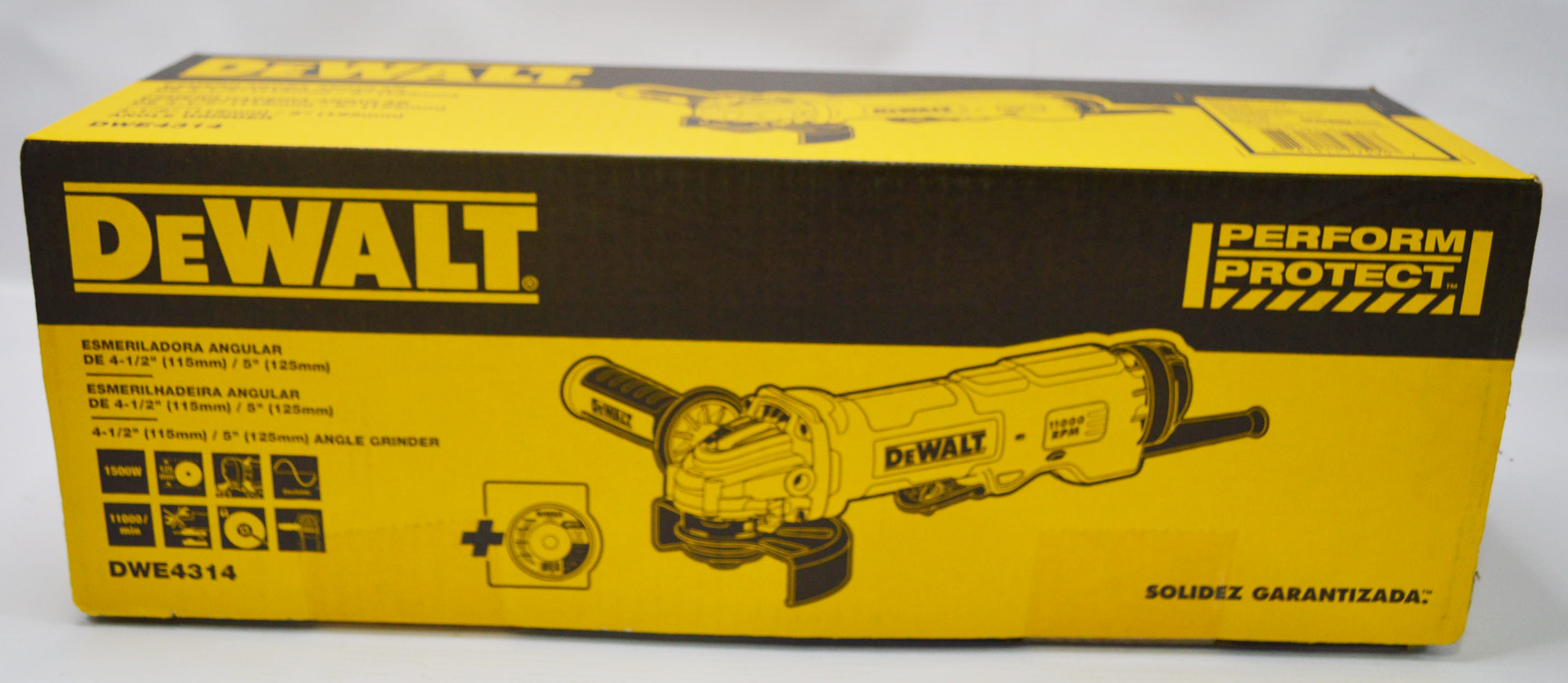 AMOLADORA DeWALT DWE4314B3 4 1/2 1500W 11000RPM