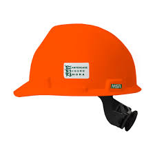 CASCO NARANJA MSA CON SUSPENCION