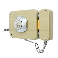 CERRADURA CILINDRO DOBLE 60MM BEIGE C/CADENA FANAL