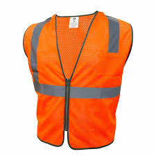 CHALECO NARANJA REFLECTIVO T/TELA L C/CIERRE