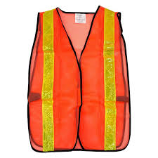 CHALECO NARANJA REFLECTIVO T/MALLA L C/VELCRO