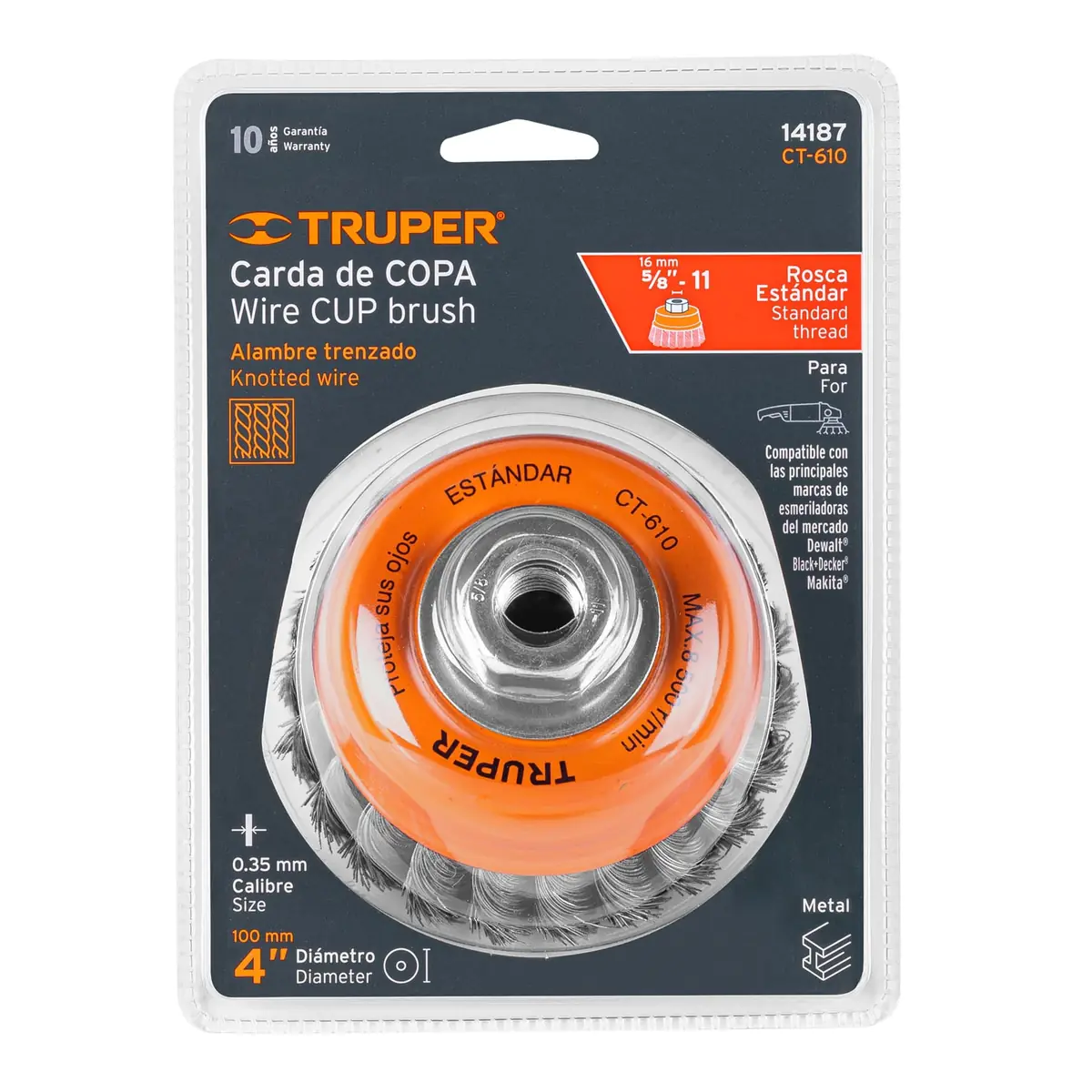 CEPILLO COPA TRENZADA TRUPER