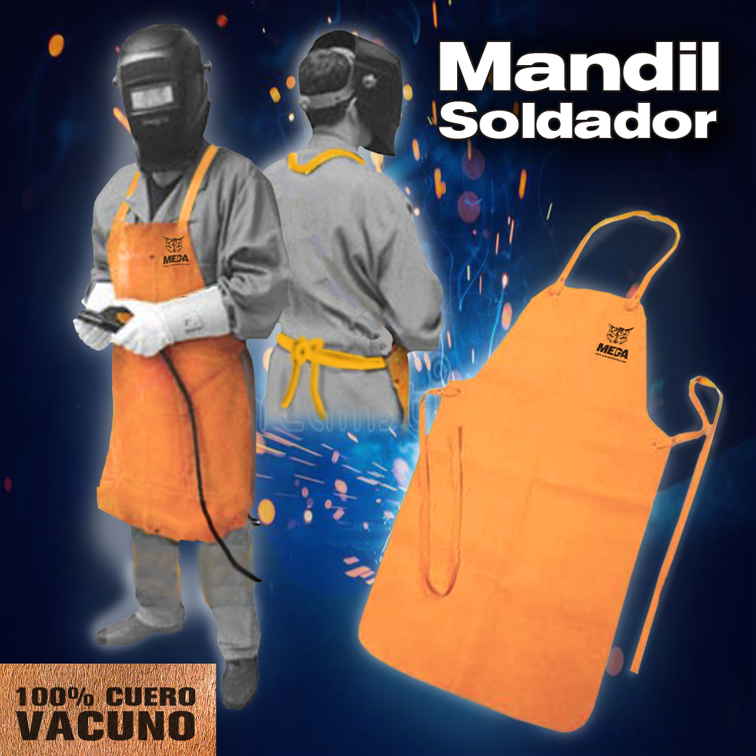 DELANTAL DE CUERO PARA SOLDADOR