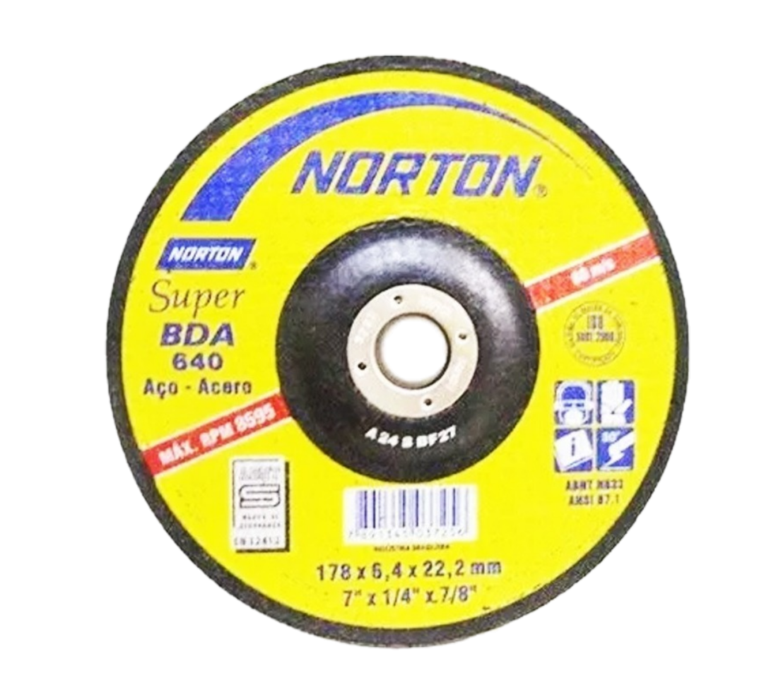 DISCO DESBASTE METAL BDA 640 4 1/2"x 1/4" x 7/8" NORTON
