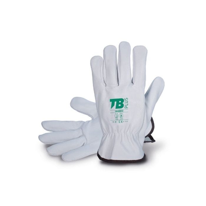 GUANTE CUERO OPERADOR REFORZADO 9 GRIS FILO AZUL GTE NAC0003