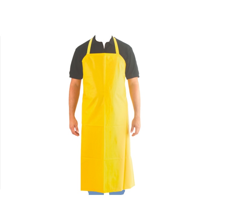 MANDIL PVC NITRILO AMARILLO 118X66 DELBAK